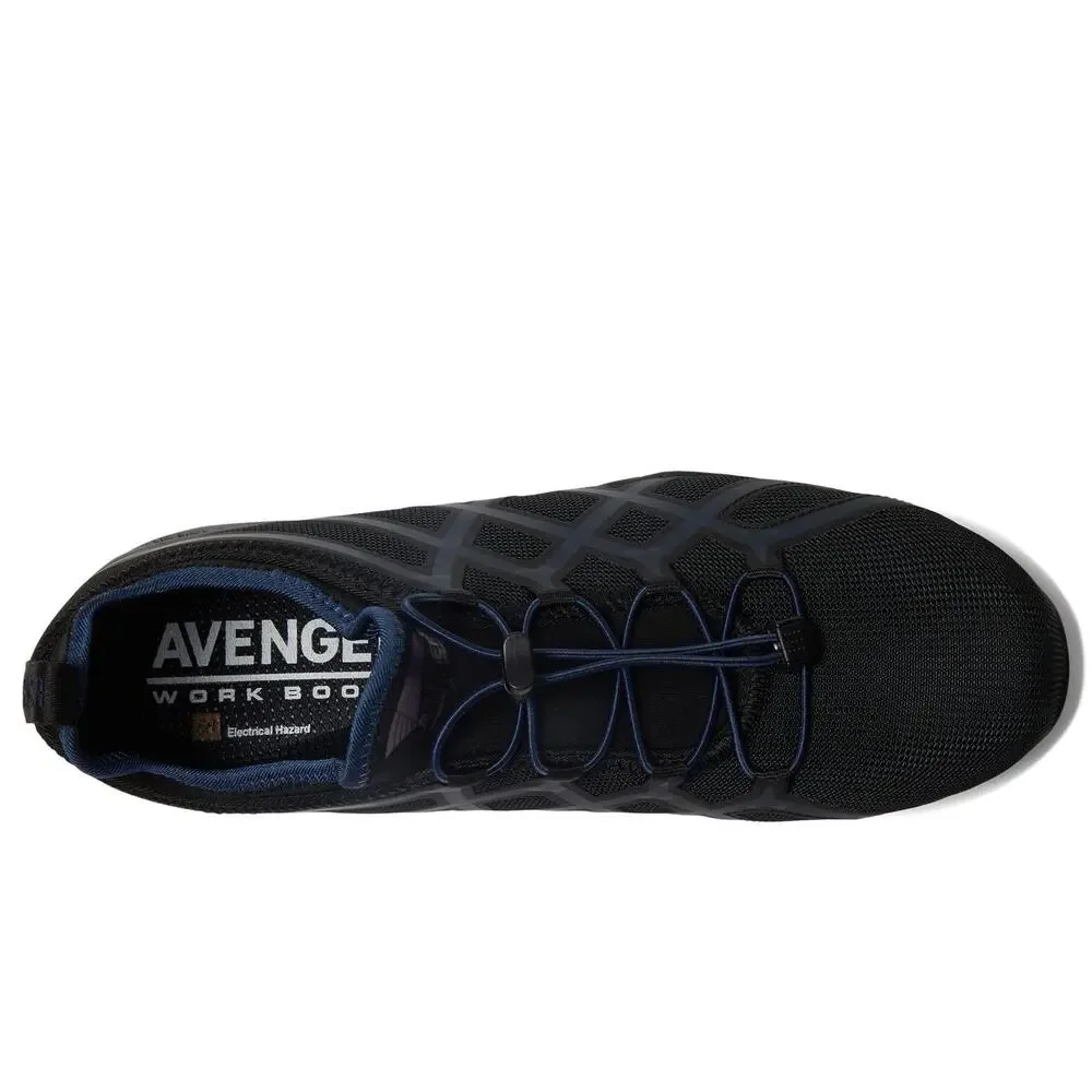 AVENGER WORK BOOTS HYDRO BLACK/BLUE 11.5 EE - WIDE